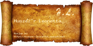 Huszár Leonetta névjegykártya